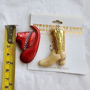 18K Gold Cowboy Pins - 2pc